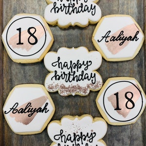 Rose gold birthday set