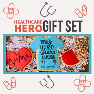 Healthcare Hero Cookie Gift Set - nurse, doctor, healthcare worker appreciation