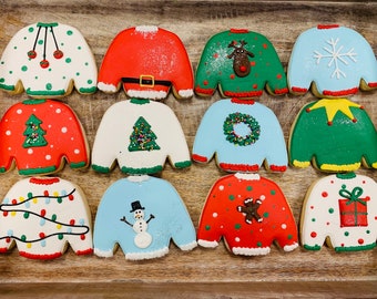 Ugly Christmas Sweater Cookies - Etsy