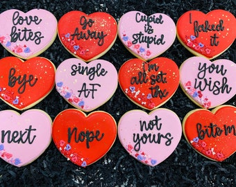 Anti-Valentines Day Cookies