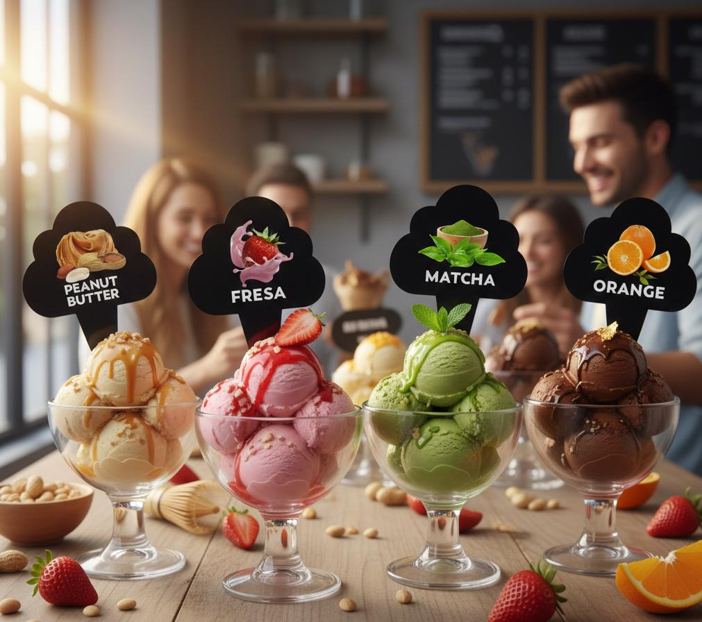 5pcs Gelato Flavor Markers, Ice Cream Labels, Flavor Tags, Gelato ...