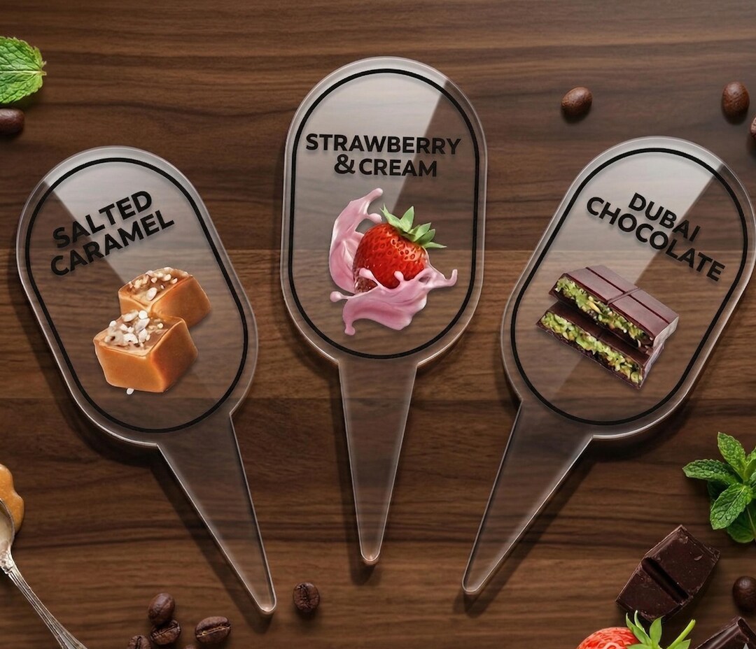 20pcs Gelato Flavor Markers, Ice Cream Labels, Bakery, Tags, Gelato ...