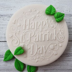 St Patrick&#39;s day Embosser fondant stamp, Acrylic embosser for cookies, Cookie Stamp
