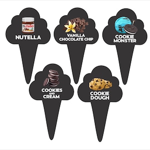 1pcs Gelato Flavor Markers, Ice Cream Labels, Flavor Tags, Gelato Stickers, Ice Cream Sticks