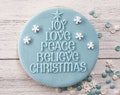 Christmas Embosser fondant stamp, Acrylic embosser for cookies, Cake decorating debosser product logo