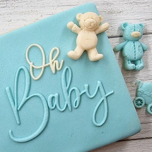 Baby Shower Embosser fondant stamp, Acrylic embosser for cookies, Cookie Stamp