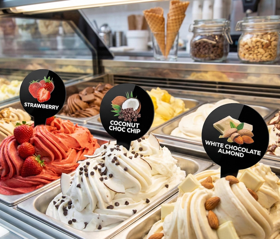10pcs Gelato Flavor Markers, Ice Cream Labels, Flavor Tags, Gelato ...