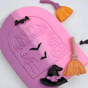 Skeleton Halloween Embosser fondant stamp, Acrylic embosser for cookies, Cookie Stamp