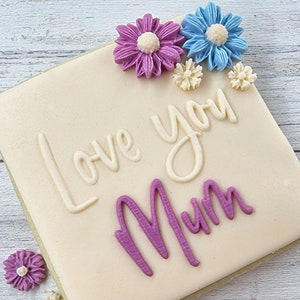 Mothers Day Embosser fondant stamp, Acrylic embosser for cookies, Cookie Stamp