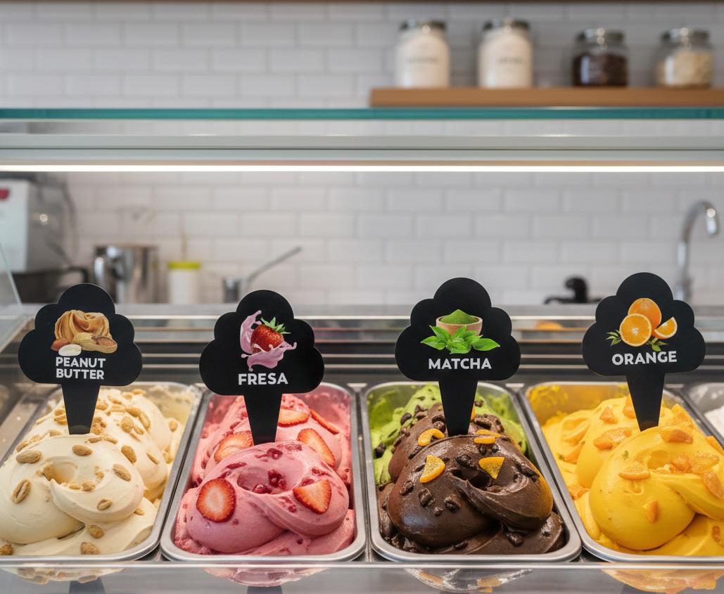 5pcs Gelato Flavor Markers, Ice Cream Labels, Flavor Tags, Gelato ...