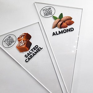 12 pcs Gelato Flavor Markers, Ice Cream Labels, Flavor Tags, Gelato Stickers, Ice Cream Sticks