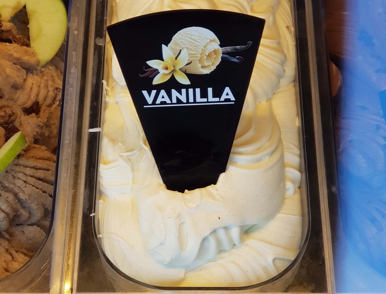 12 Pcs Custom Gelato Flavor Markers, Ice Cream Labels, Flavor Tags