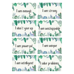 Succulents and Cactus Affirmation Cards