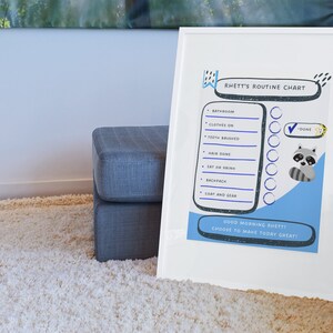 Customizable Kids Routine Chart