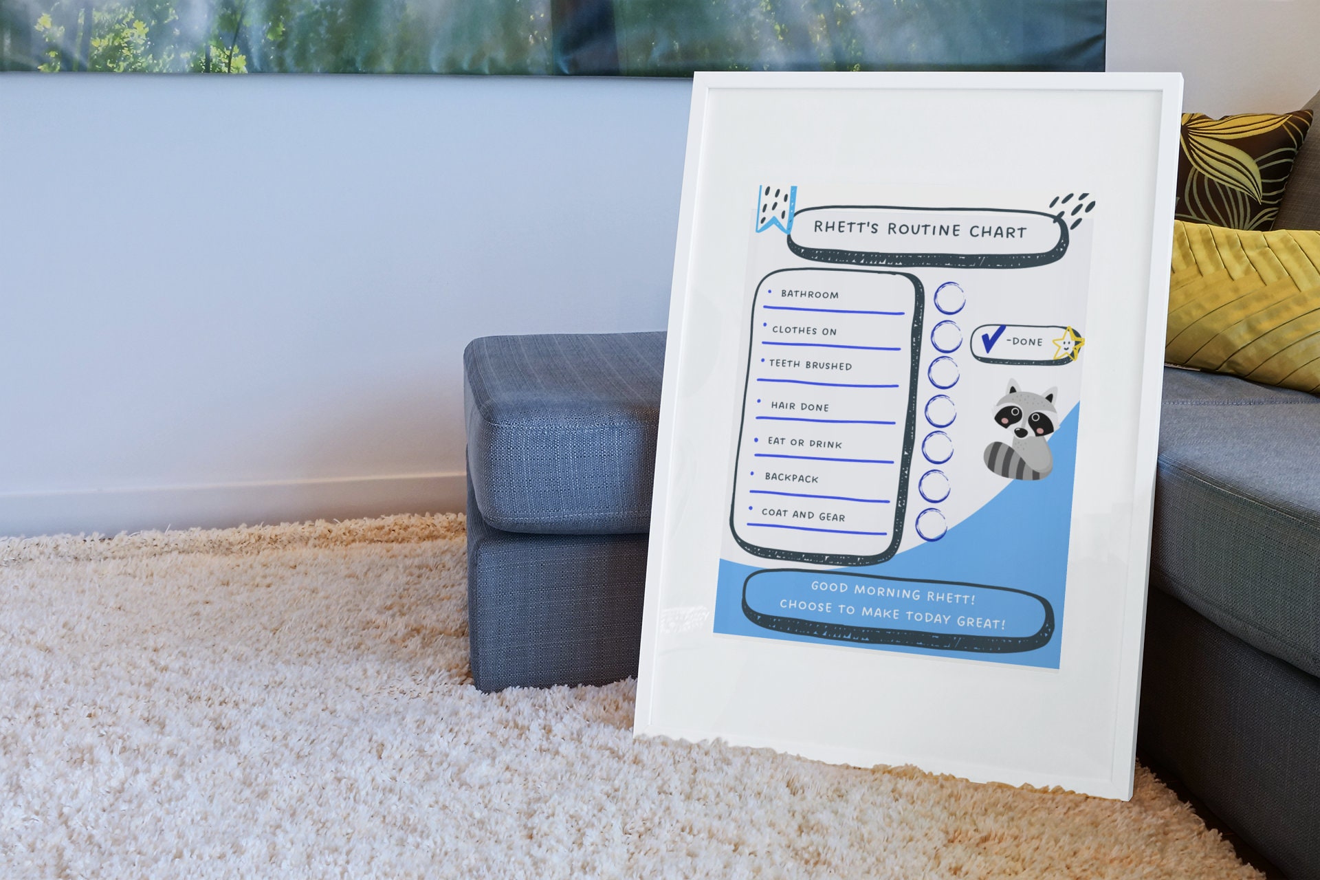 Customizable Kids Routine Chart - Etsy