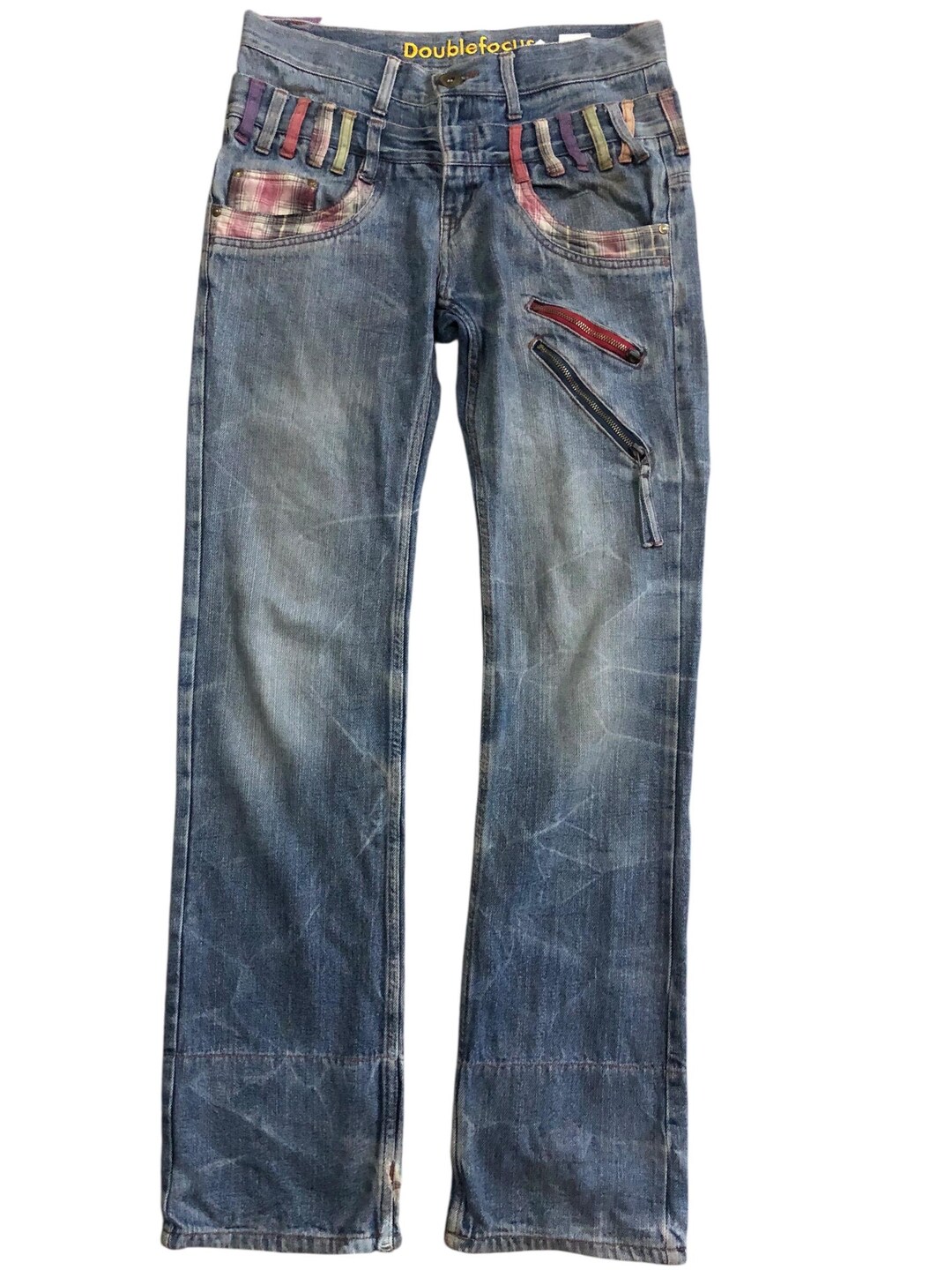 Double Focus Double Waist Denim Pants - Etsy