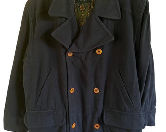 Lanvin Paris Wool Blend Made in Italy Double Breast Over coat