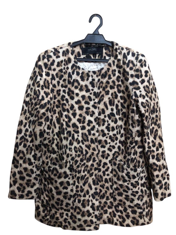 Zara Basic Collection Leopard Print Motif Jacket - image 1
