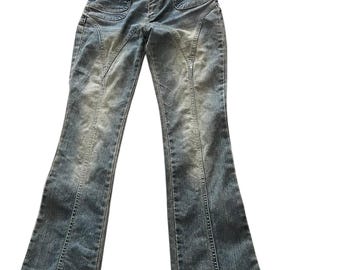 Magic Square Flare Denim Pants
