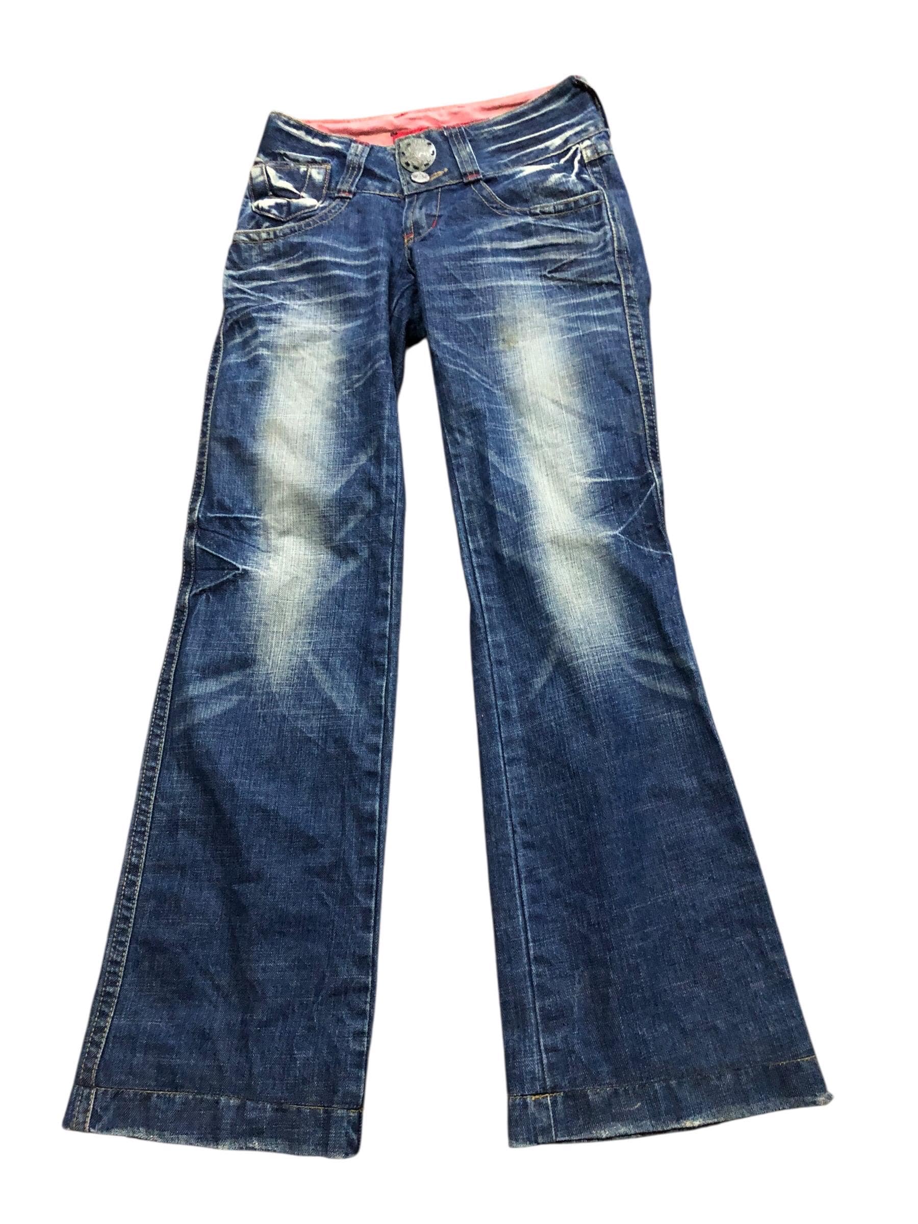 Red Pepper Flare Denim Pants - Etsy Israel