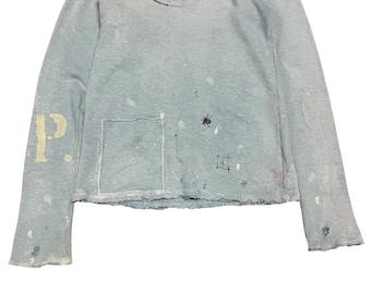 Kapital Boro Splash Paint Rusty mud Max Distressed Sweatshirt