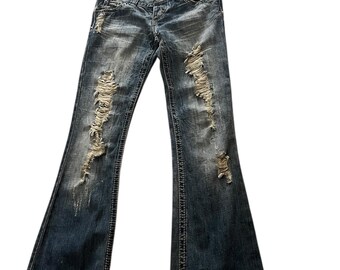 Cecil Mc Bee Distressed Flare Denim Pants