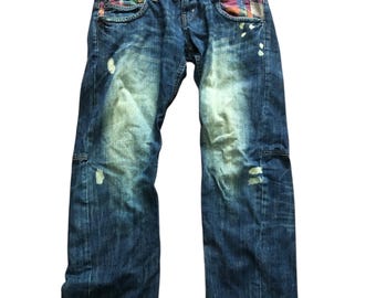 memory Special Double Waist Denim Pants
