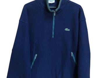 Vintage Lacoste Sports Fleece Half Zipper Pull over