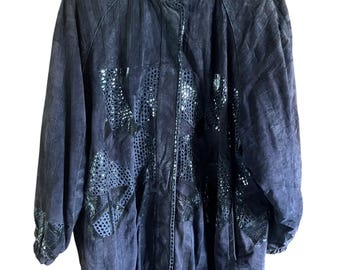 Vintage 80’s Zaspel Design over size  Leather Jacket