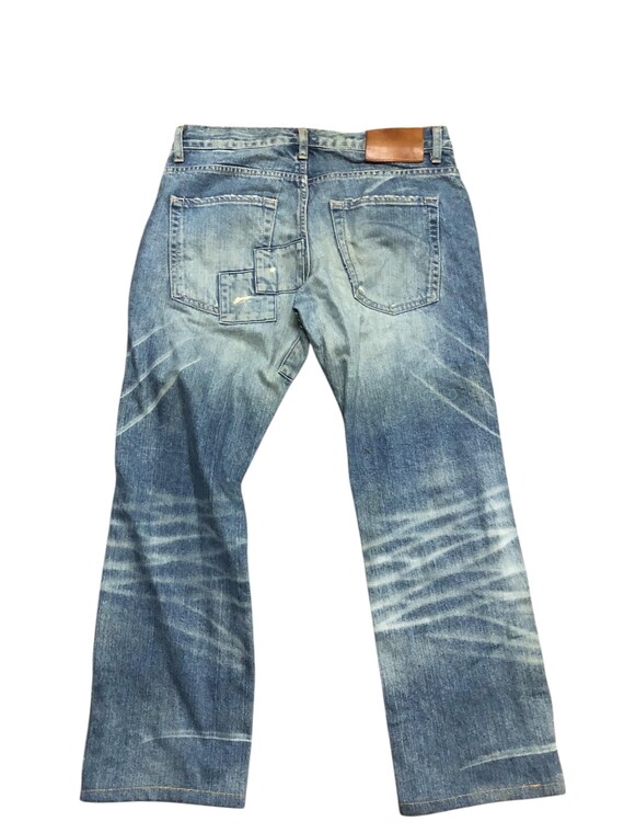 Stunning Patchwork Distressed Denim Pants - image 2