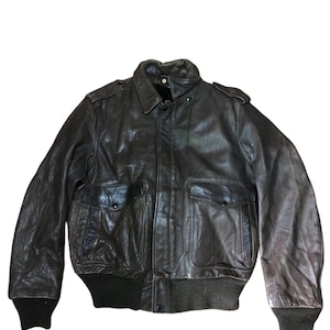 Vintage 90's Schott NYC A2 Leather Jacket - Etsy