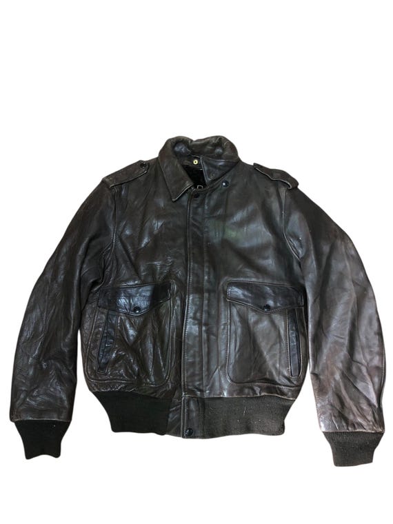 Vintage 90's Schott NYC A2 Leather Jacket - Etsy