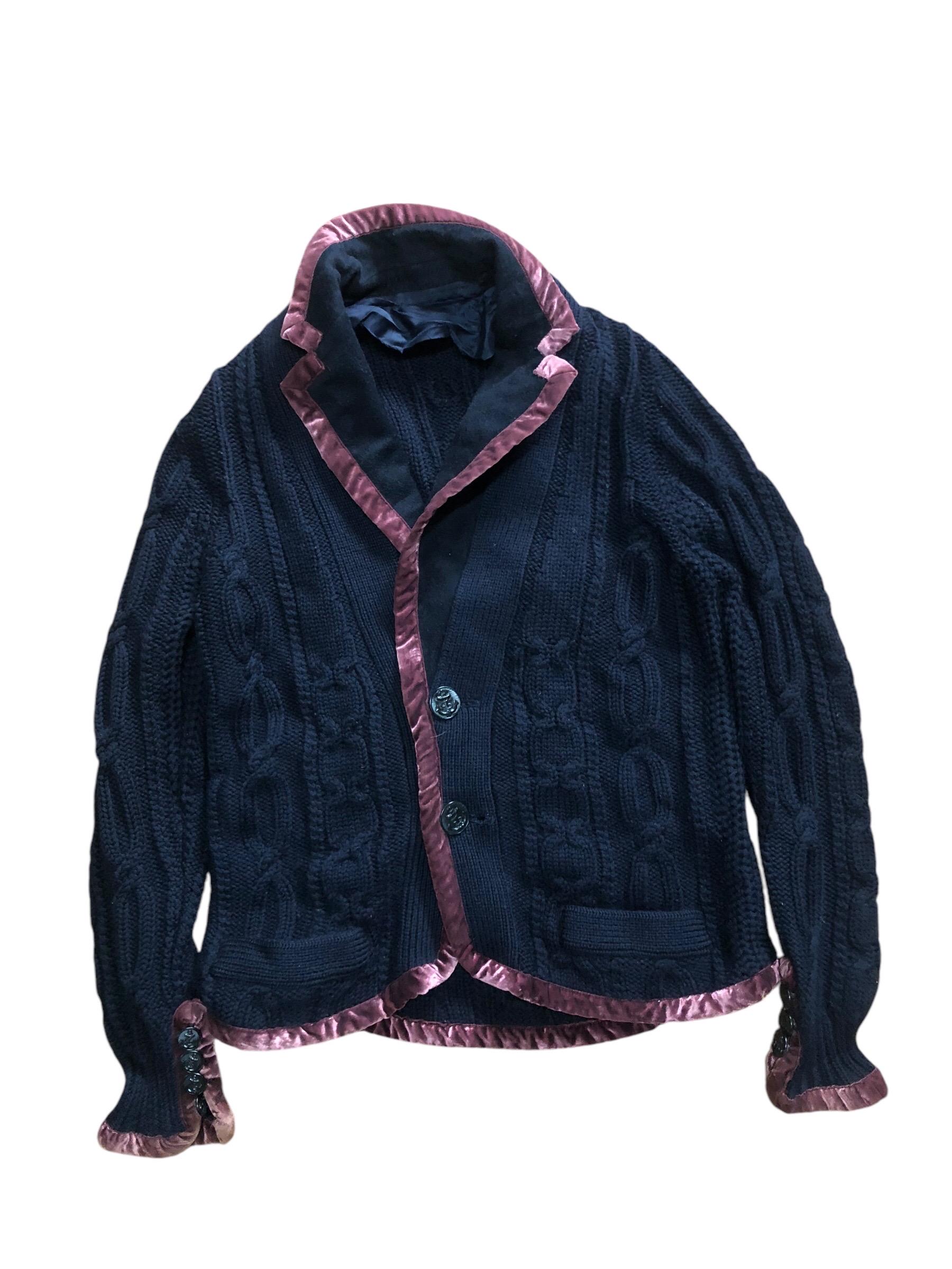 Sacai Cable Knit Jacket - Etsy