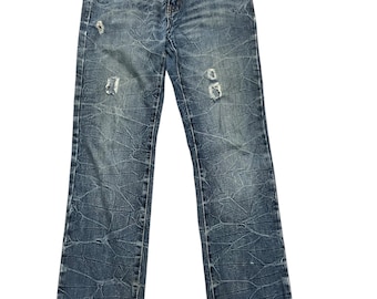 Wooden Doll Distressed gimmick Wash Denim Pants