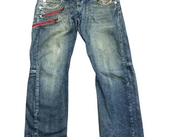 memory special Double Waist Denim Pants