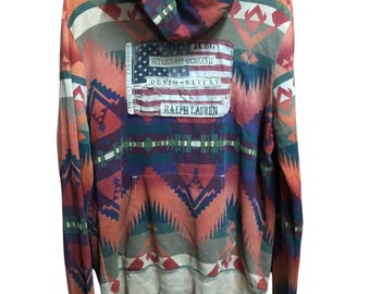 トップス 90s Polo by Ralph Lauren Native Hoodie トップス 90s Polo by Ralph Lauren Native Hoodie Vintage Polo