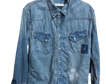 The Golden State Remi Relief Chambray Button Down Shirt - Etsy
