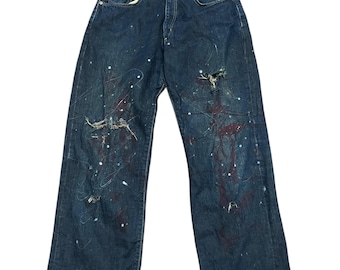 Liberto Splash Paint Distressed Jeanshose