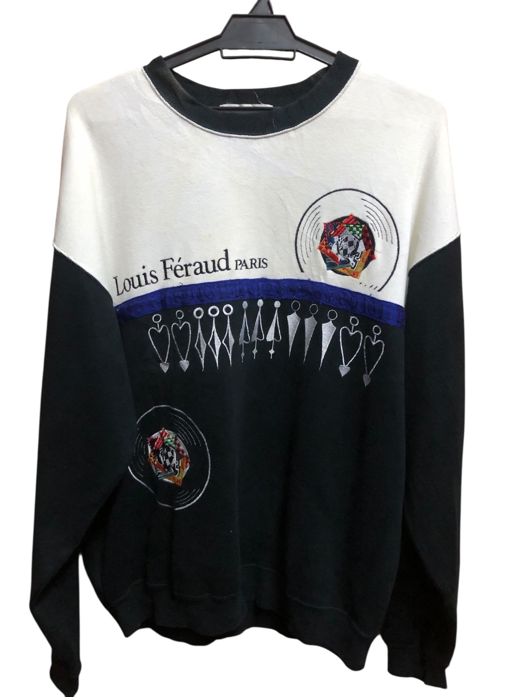 Vintage Louis Feraud Paris Embroidered Logo Sweatshirt - Etsy