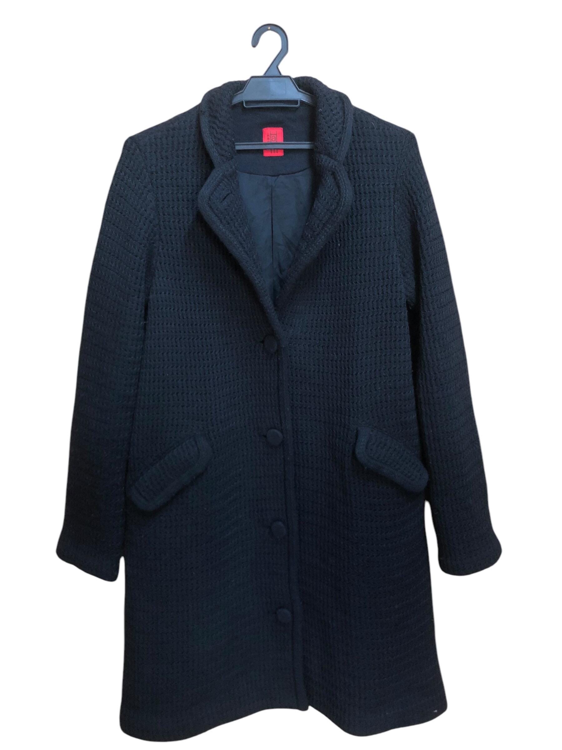Haat by Issey Miyake Wool Blend Long Coat - Etsy