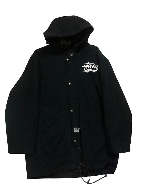 ジャケット・アウター 90s STUSSY N.Y.L.T.L.A. WOOLHOODEDJACKET 90's old stussy “N.Y.L.T.L.A„ Wool Jacket【高円寺本店】 | curb