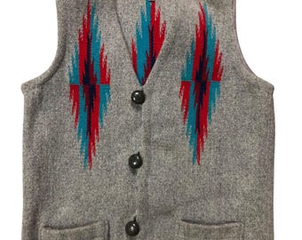 Vintage Trujillo's Weaving Shop Chimayo Hand Woven Vest Small - Etsy