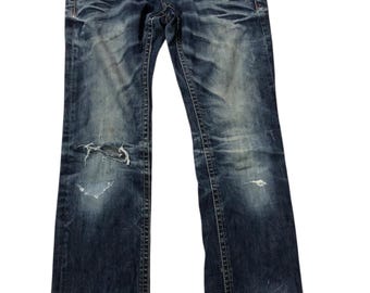 Lolita Jeans Size 25 Fits W29xl31 Japanese Low Rise Bootcut Denim