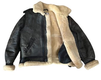 B-3 ESTOP NEWYORK. U.S.A.A.F フライトジャケット Vintage Schott NYC Shearling Bomber Jacket: USAAF B-3 Type, Size
