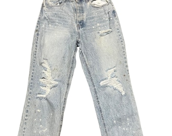 No Boundaries Stone Wash Distressed Denim Pants