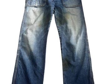 John Bull Kojima Japan Fatique Pocket Rusty Mud Wash Denim PANTS