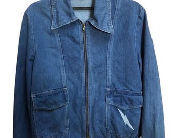 Vintage 60's 70'a Wrangler Silver Strike Talon Zipper Denim Jacket