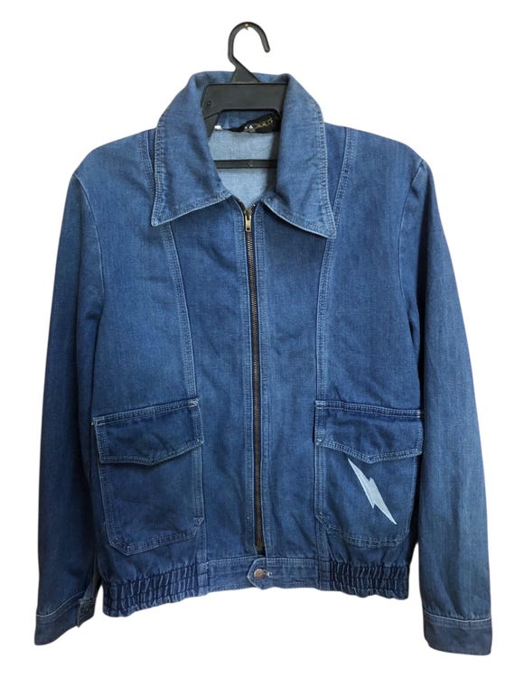 Vintage 60's 70'a Wrangler Silver Strike Talon Zipper Denim Jacket