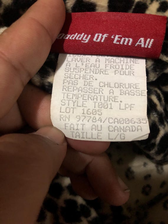 Vintage Third Rail Leopard Motif Button Down Jack… - image 3
