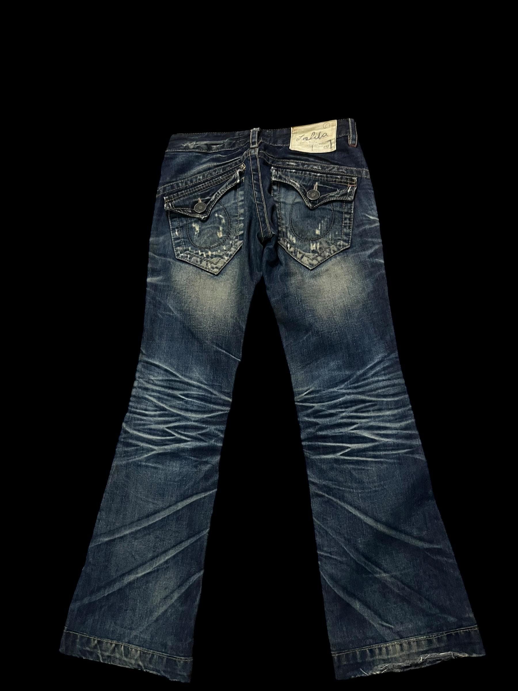 Lolita Jeans Distressed Flare Denim Pants - Etsy